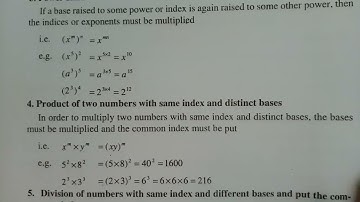 Exponents|Meaning|Laws of Indices|Rules of exponents|chapter1|part 1|3 sem QT|BA ECO|Calicut Unvsty|
