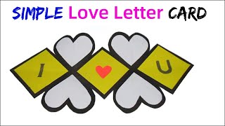 How to Make Valentines Day Card | Simple Love Letter Card | Valentines Day Card Making Ideas Easy