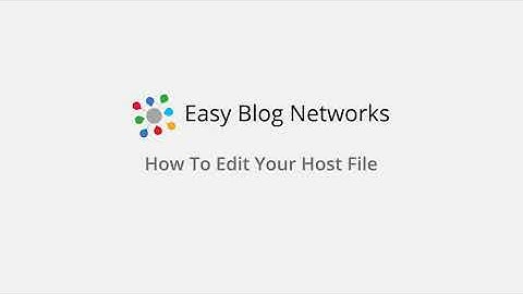 Easy Blog Networks Tutorial – How to edit your host file – MacOS