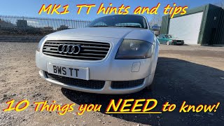 TT Specialist shares 10 things you NEED to know about your new Audi TT MK1