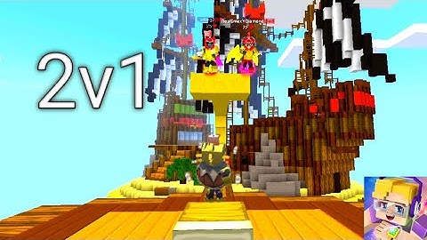 2 vs 1 in Bed Wars 😮😆 [blockman go: blocky mods]