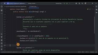Java | Algoritmos con condicionales, condicionales anidados, switch, return y porcentajes, etc.