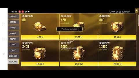 Call of Duty Mobile: CoD Points buy problem