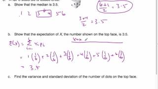 IB HL Math 11.01.1 Random Variable Expectation and Variance