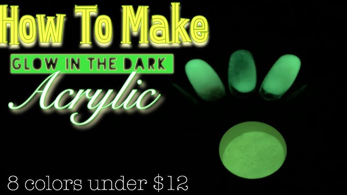 $10 GLOW IN THE DARK acrylic nails at home 