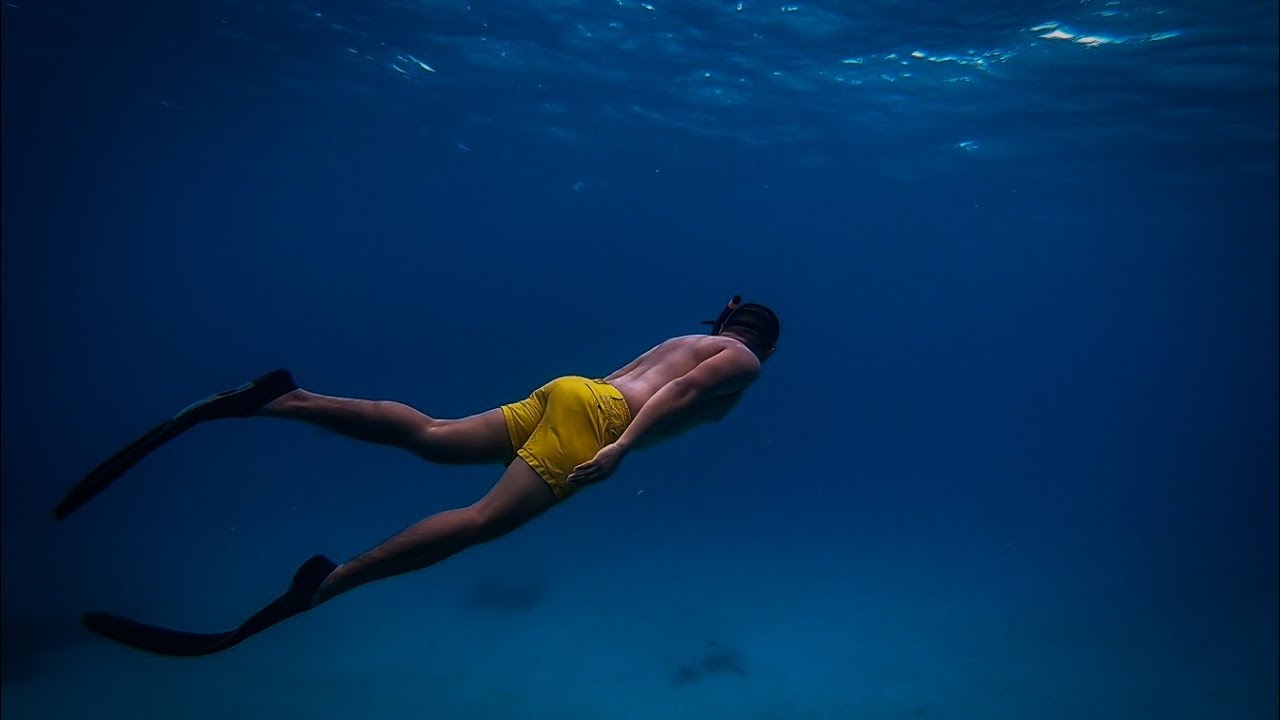 First time free diving YouTube