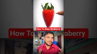 How To Draw A Strawberry🍓 || Easy Step By Step #ytshorts #shorts #drawing