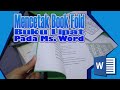 Cara Membuat Book Fold / Buku Lipat Pada Ms. Word