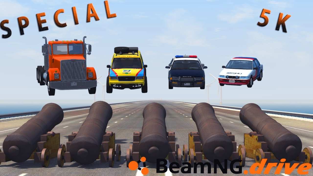 BEST OF CANNONS VS CARS, PLANES, TRUCKS - BeamNG Drive [ 5000 Subscribers Special ]