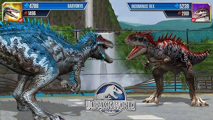 JURASSIC WORLD O JOGO 🦖 TIRANOSSAURO REX LEVEL MAXIMO GANHANDO AS LUTAS