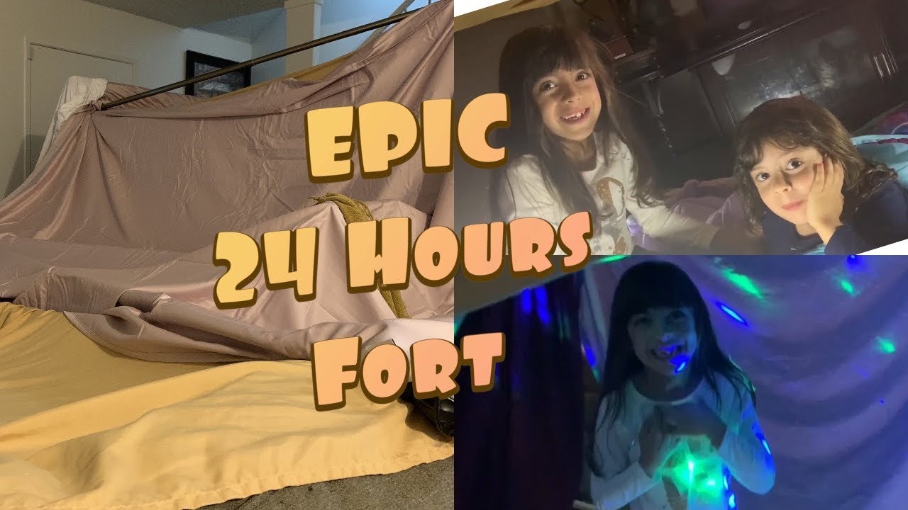 24 hour blanket fort challenge! YouTube