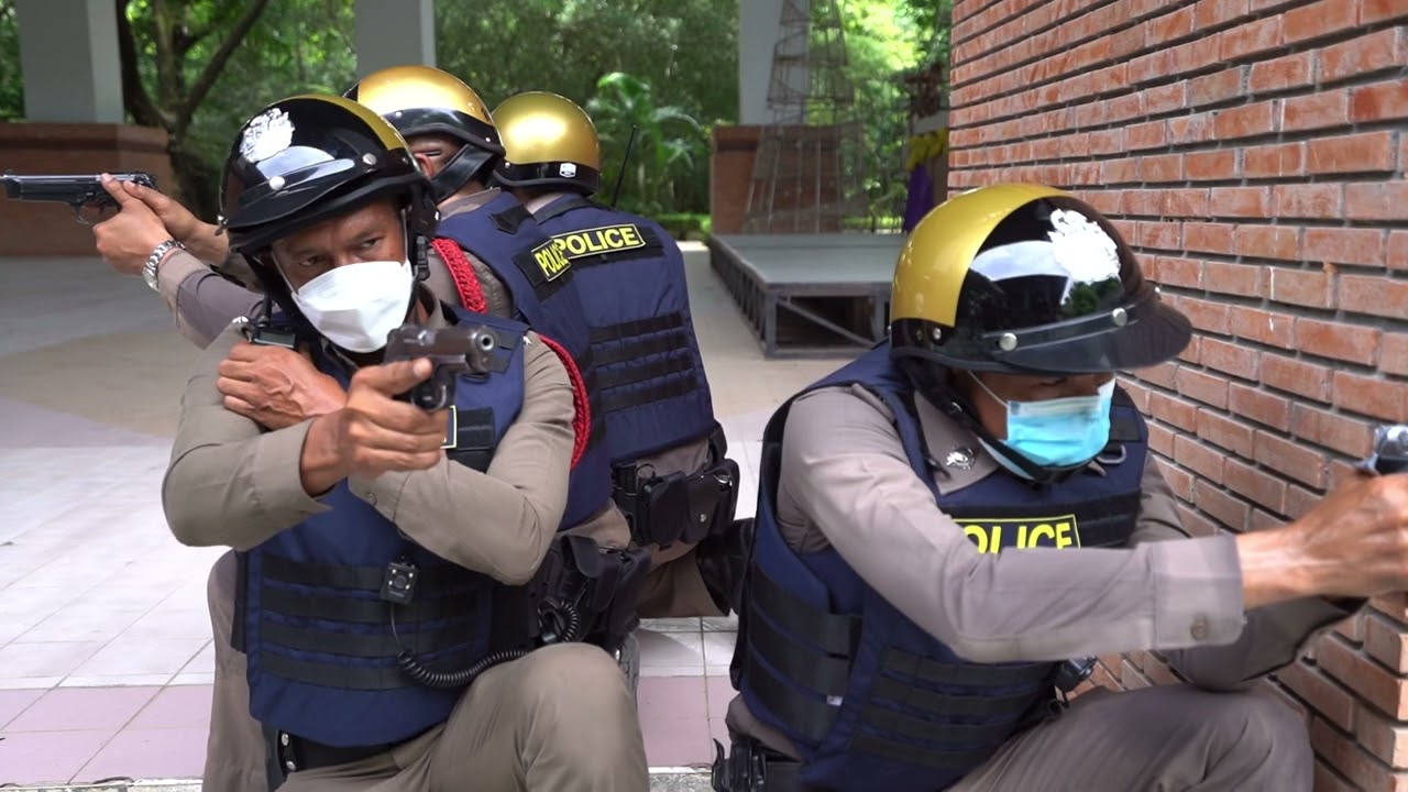 เหตุการณ์จำลองซักซ้อมแผนเหตุกราดยิงในที่สาธารณะ สถานีตำรวจภูธรทุ่งสง