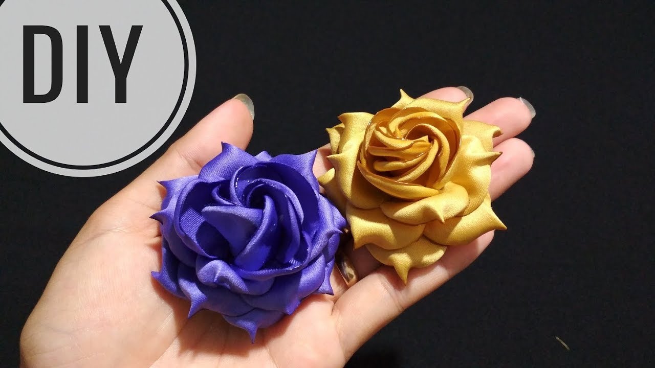 DIY Rose Burn Tutorial Rolled Rose Gardenia Flowers Velvet