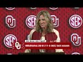 Jennie Baranczyk on the Podium for Oklahoma | Media Days | 2026-27 SEC Women's Basketball