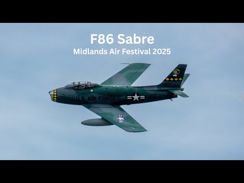 F86 Sabre - Midlands Air Festival 2025 - Full demo & Photos