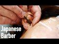 🇯🇵 Ear hair treatment / Straight razor ear shave / Legendary Japanese Barber / Ear cleaning   🇯🇵
