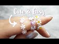 How To Make A Beaded Daisy Chain🌼 Super Cute DIY Rings and Bracelets. Easy Tutorial