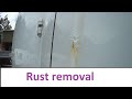 Removing and treating rust areas Mercedes Sprinter motorhome conversion