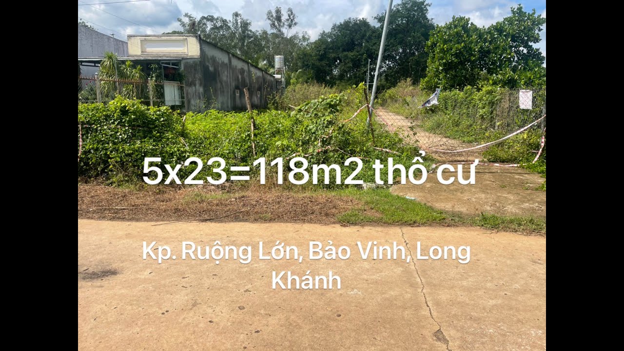 Đất Đồng Nai, TP. Long Khánh, Phường Bảo Vinh 118m2 giá 1.15 tỷ