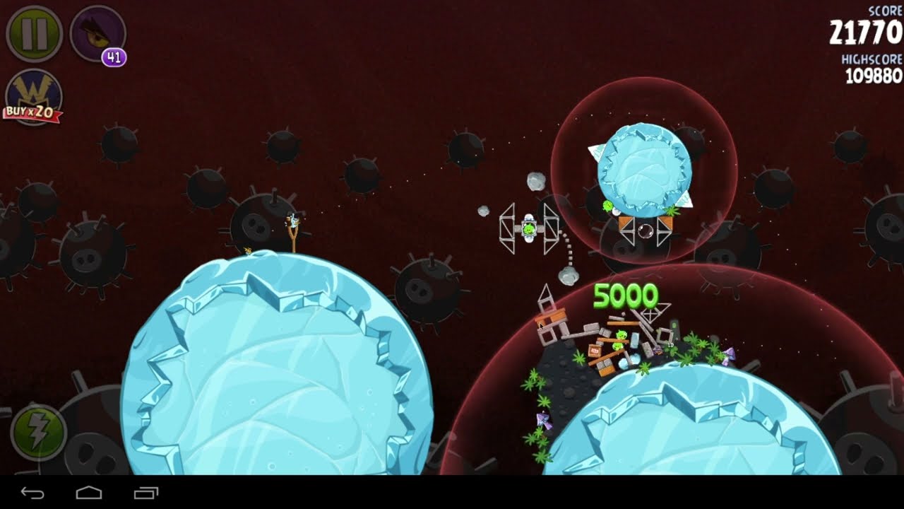 Angry Birds Space Danger Zone Level #13  111130