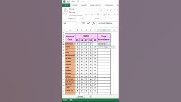 How To Make Attendance Sheet Quickly Easy Excel Pro Tips | #viral #shorts