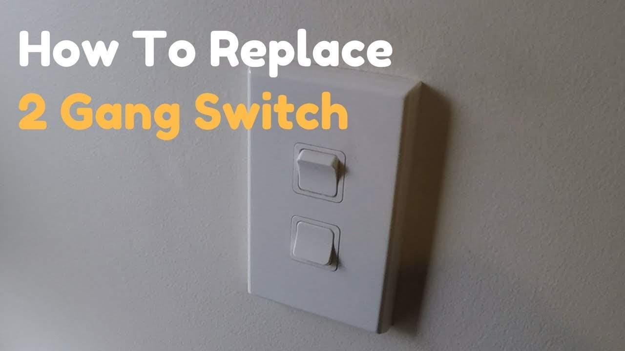 How To Replace a 2 Gang (Double) Light Switch - YouTube 1 gang light switch wiring diagram 