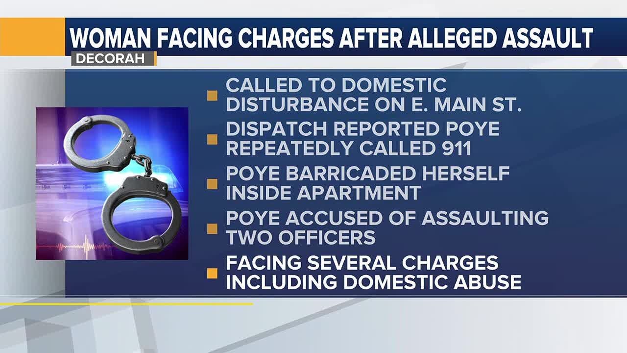 Decorah woman facing charges after allegedly assaulting officers ...