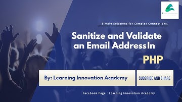 Sanitize and Validate an Email Address