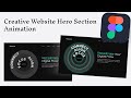 Creative Website Hero Section Design and Animation in Figma | UI/UX Project