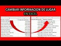 ✅ Como CAMBIAR Información de Celdas En Excel Fácil (2024) Mover Columnas Excel