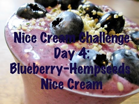 DIY: Blueberry-Hempseeds Nice Cream - #Nice Cream #Challenge Day 4 (raw