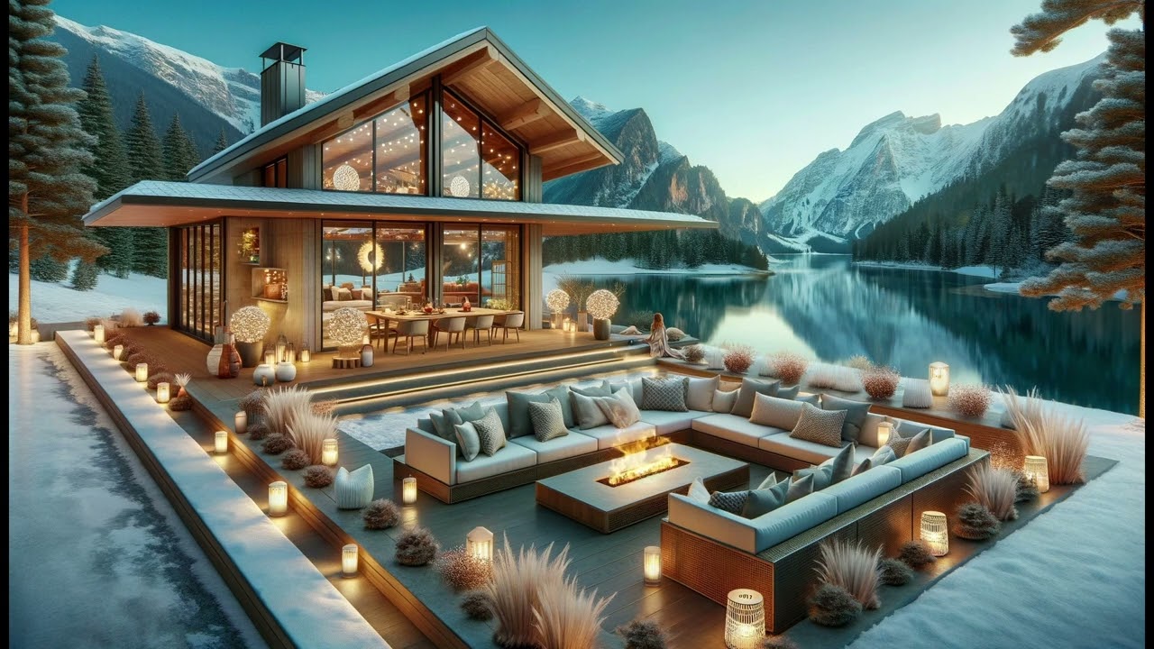Lakeside Elegance: Jazz & Blues Infused Alpine Retreat | 4K Relaxing Visual Experience (5.10)