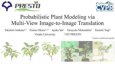 Probabilistic plant modeling via multi-view image-to-image translation