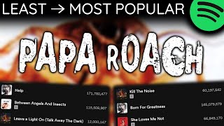 Every PAPA ROACH Song LEAST TO MOST PLAYED [2024]