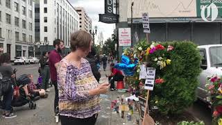 Memorial crops up at scene of fatal portland police shooting