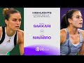 Maria Sakkari vs. Emma Navarro | 2024 Indian Wells Quarterfinal | WTA Match Highlights