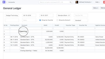 ERPNext - Accounts Opening Balance