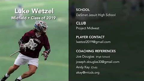 Luke Wetzel Lacrosse Highlights 2016-17