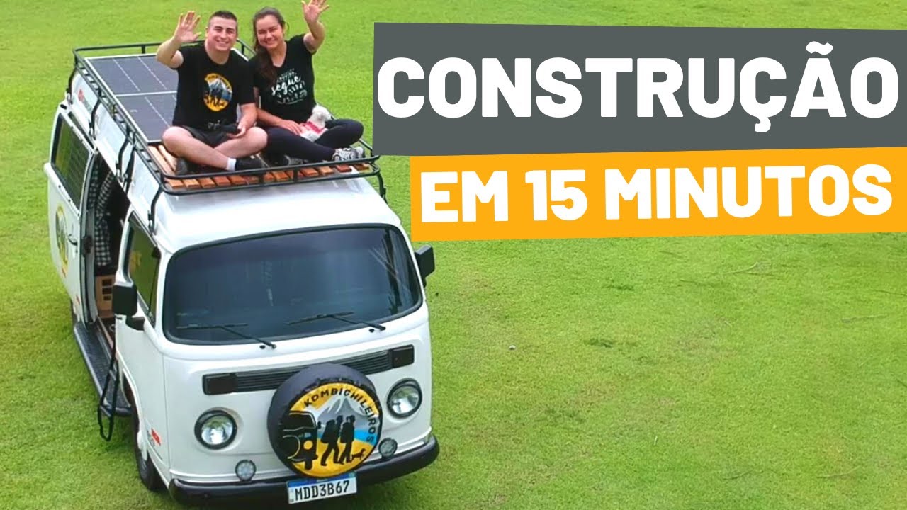 Construção Kombi Motorhome artesanal em 15 minutos - Timelapse | Kombichileira - ep86