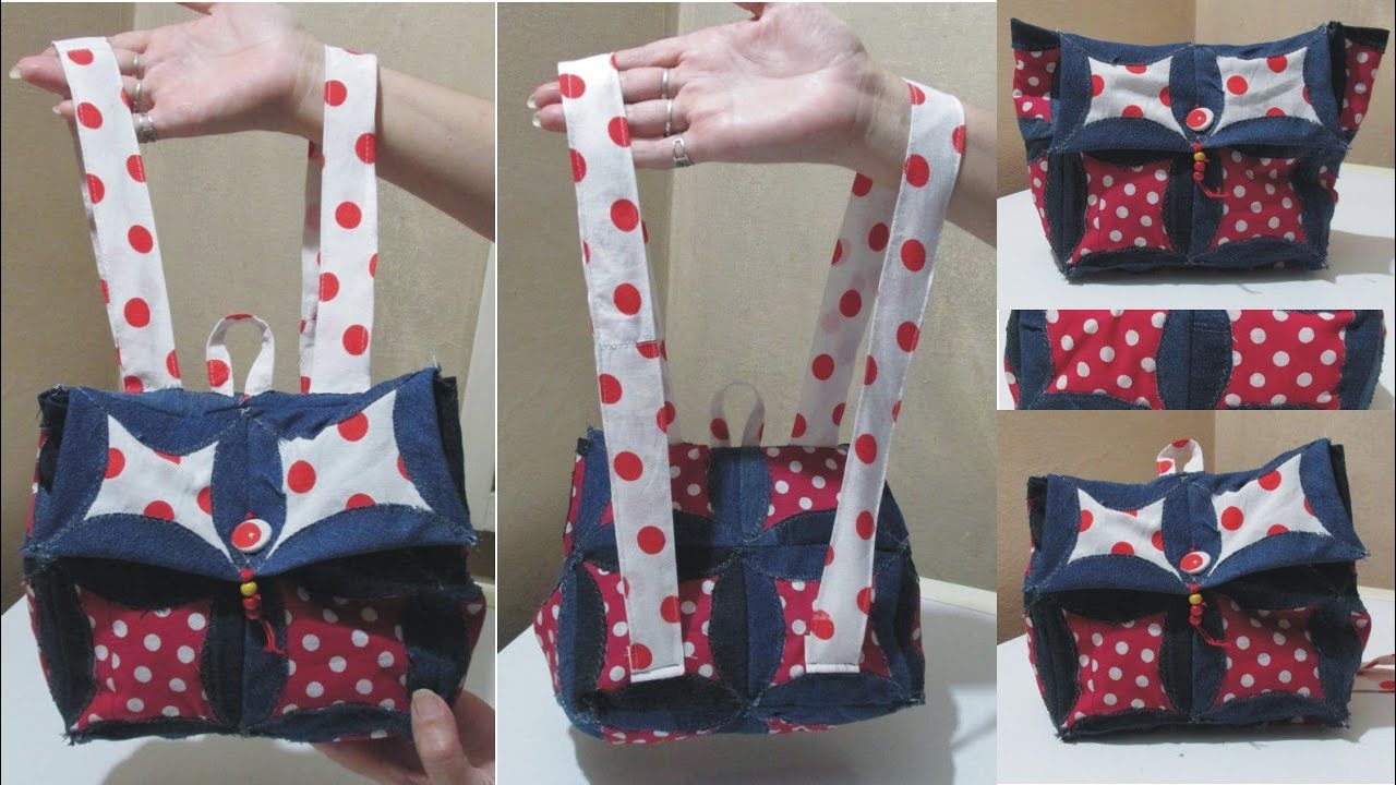 Cómo hacer una mochila con retazo de tela - Recycle - YouTube