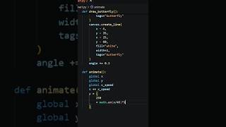 Butterfly 🦋 Animation 😍using Python #coding #python #viral