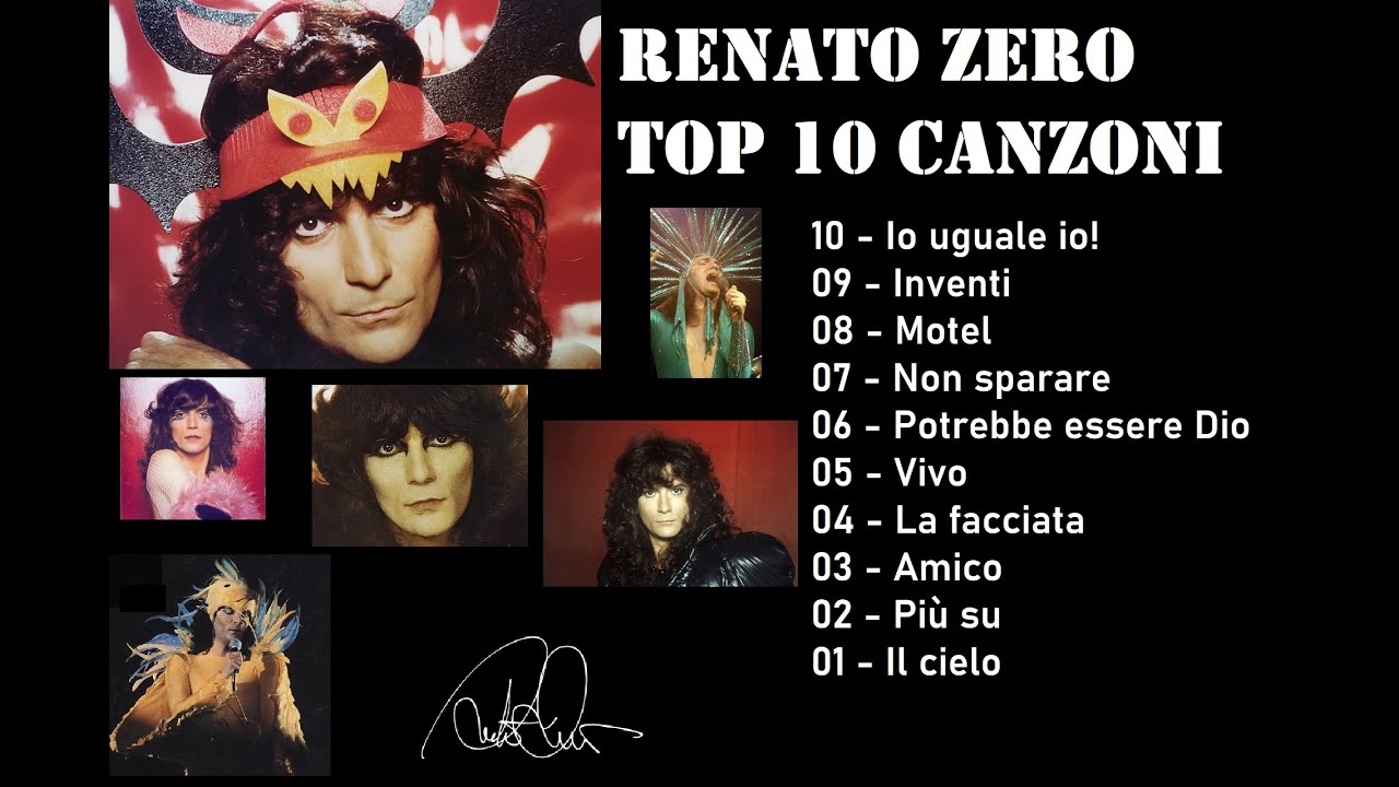 piu su renato zero testo