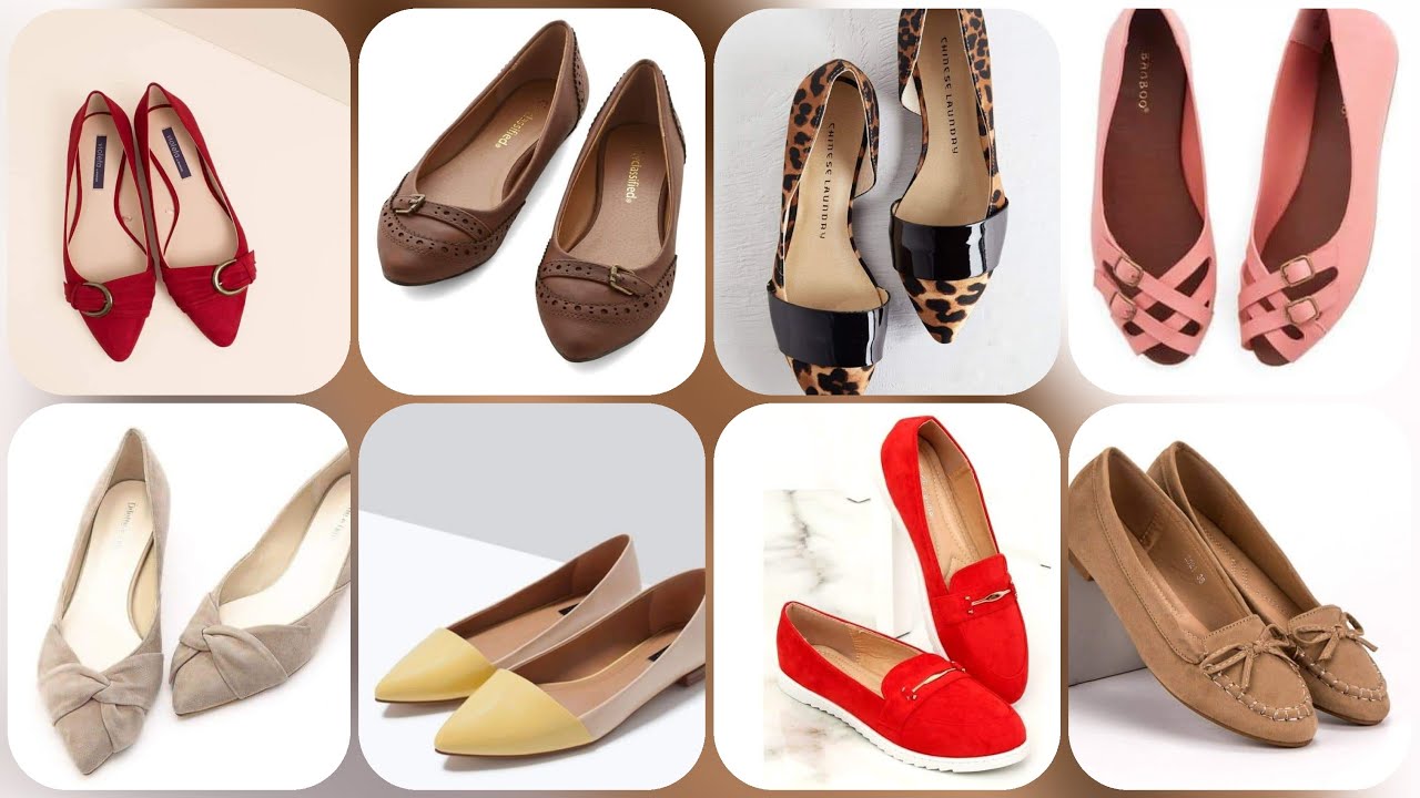 Comfortable Daily Wear Flat Ladies Bellies Shoes For Office / College ...