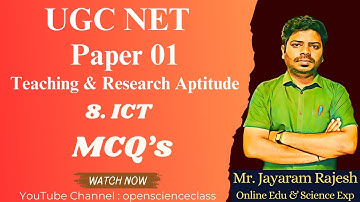 UGC NET 2024 Paper 1 Teaching & Research Aptitude | ICT MCQs | Open Science Class
