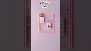 DIY Aesthetic Wall Planter ✨🏠#shreyacrafter #shorts #roomdecor #craft #diy