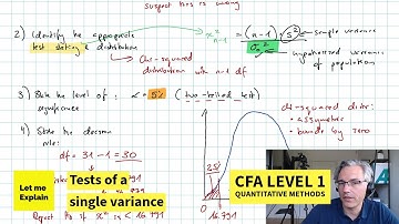 Tests of a single variance (for the CFA Level 1 exam)