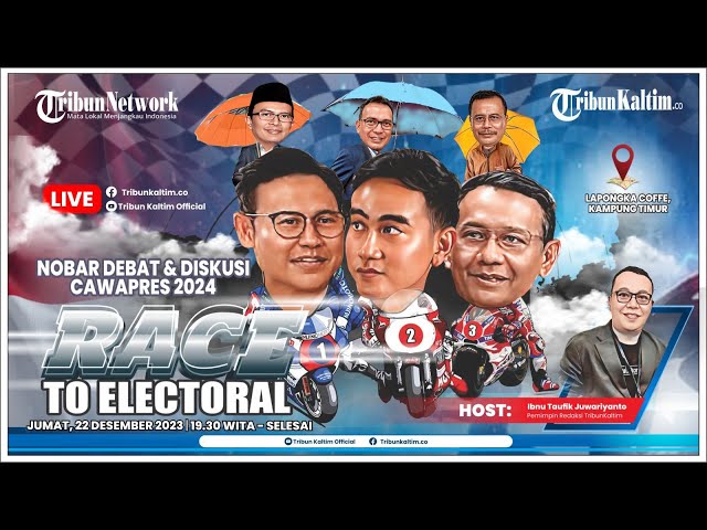 🔴 Nobar  Live Debat dan Diskusi Cawapres 2024 : Race to Electoral class=