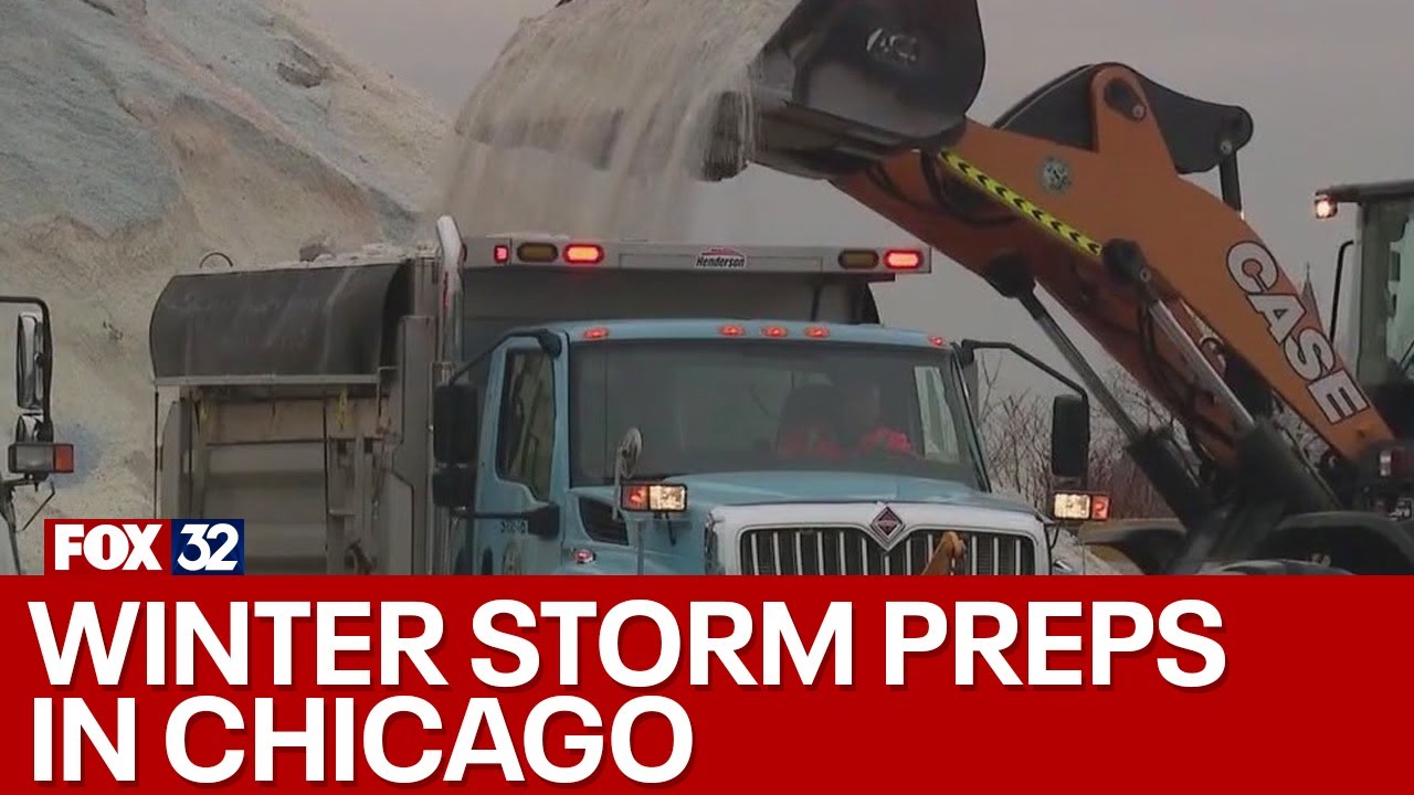 Chicago area preps for 1st major winter storm of the season - YouTube
