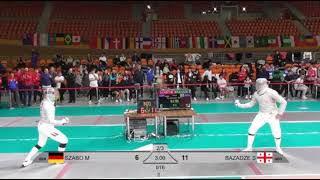 24/25 ბულგარეთი, მსოფლიო თასი, ხმალი T16 BAZADZE 15:10 SZABO #sports #fencing