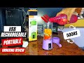 USB Rechargeable Portable Blender Unboxing 380ml 6 Blades Juicer Review